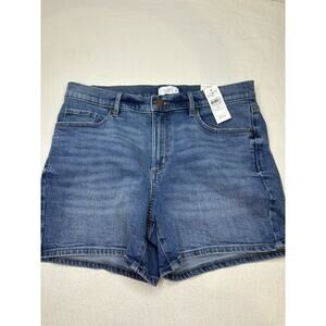 Brand New With Tags Loft Medium Wash Denim Jean Mid rise 4” Size 6 Shorts